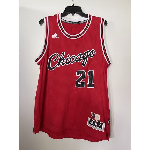 Authentic adidas Jimmy Butler #21 Chicago Bulls HWC 1984-1985 NBA Jersey/Large - Picture 1 of 9
